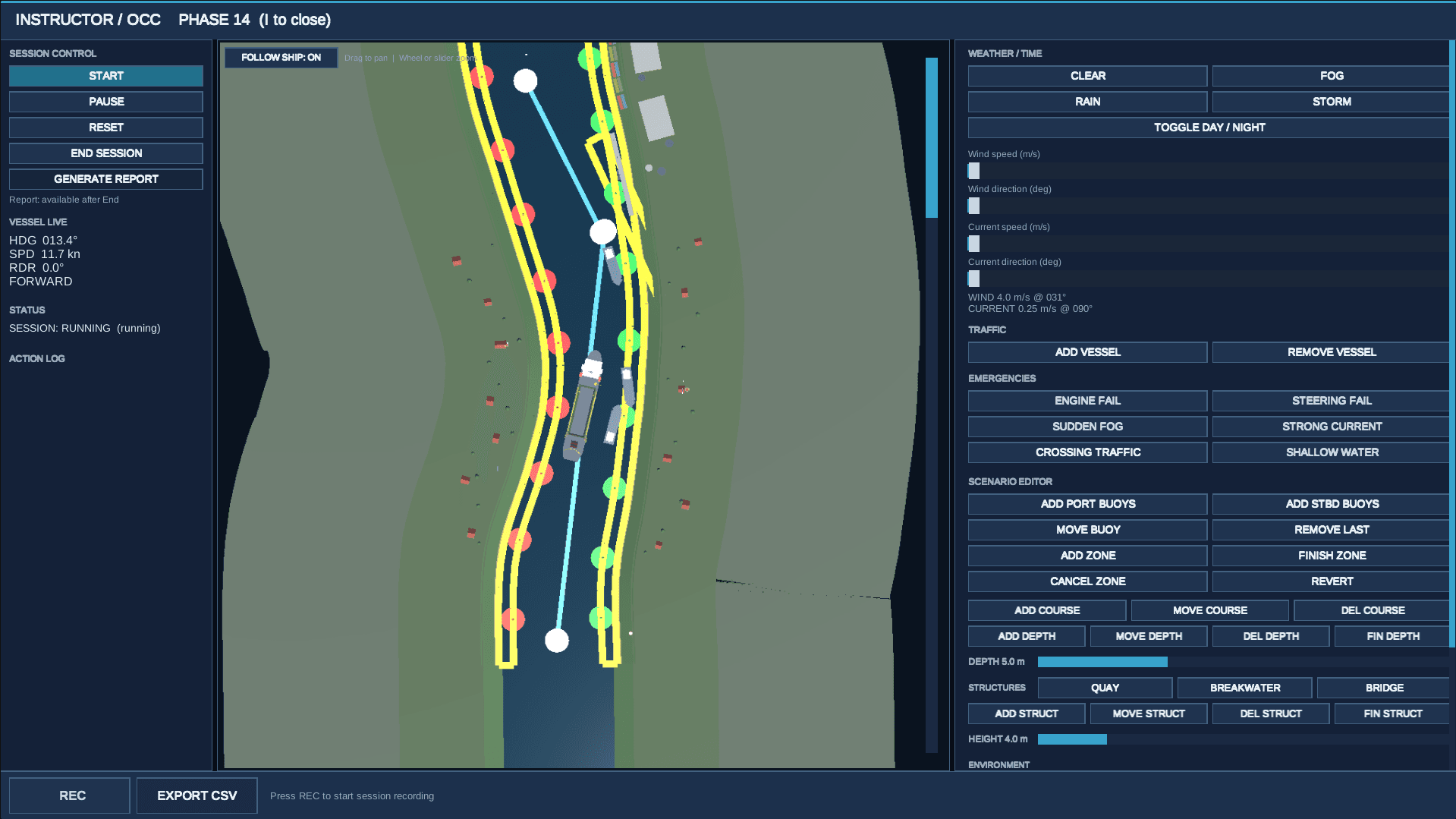 Navigation Simulator pilotage screenshot