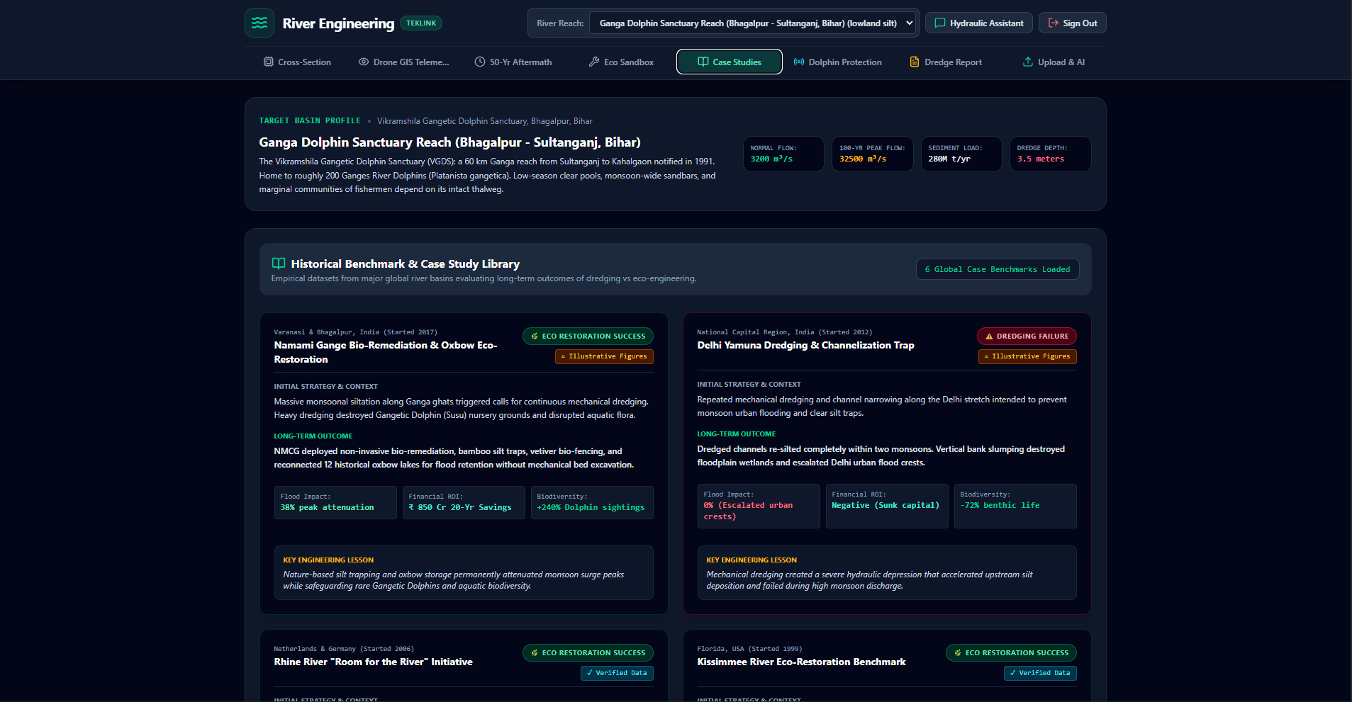 River Engineering Application case studies screenshot